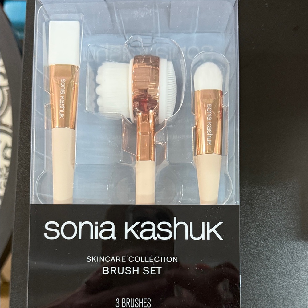 Sonia Kashuk Skincare Brush Set - Cream & Rose Gold-